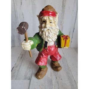 Santa's helper toymaker Hammer tool gift elf Xmas figure